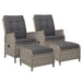 Gardeon Set Of 2 Recliner Chairs Sun Lounge Outdoor Patio