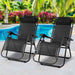 Gardeon Set of 2 Zero Gravity Chairs Reclining Outdoor