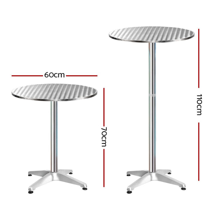 Gardeon 2pcs Outdoor Bar Table Furniture Adjustable