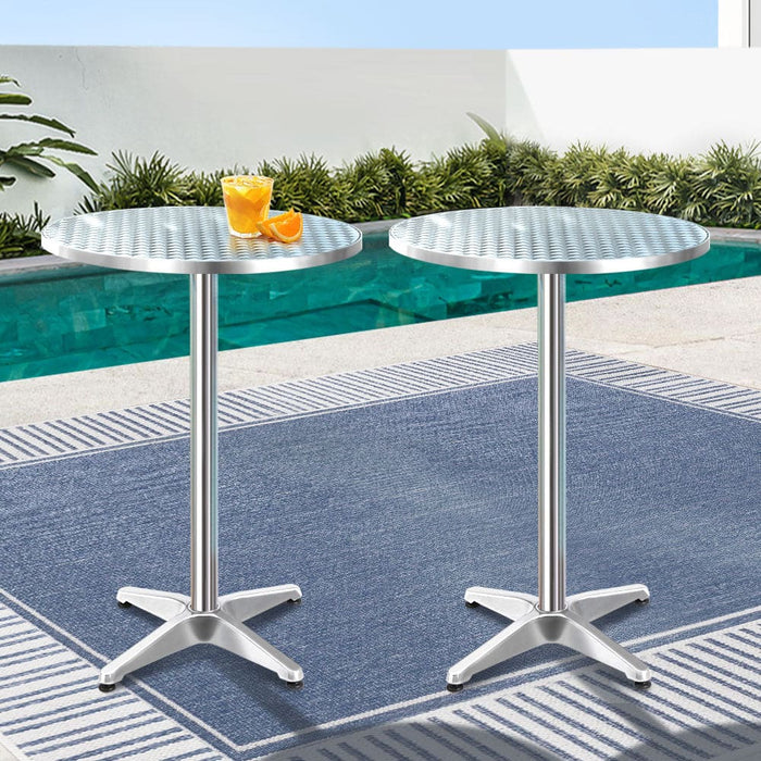 Gardeon 2pcs Outdoor Bar Table Furniture Adjustable