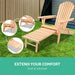 Gardeon 3 Piece Outdoor Beach Chair And Table Set