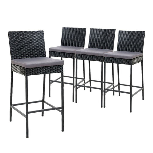 Gardeon Set of 4 Outdoor Bar Stools Dining Chairs Wicker