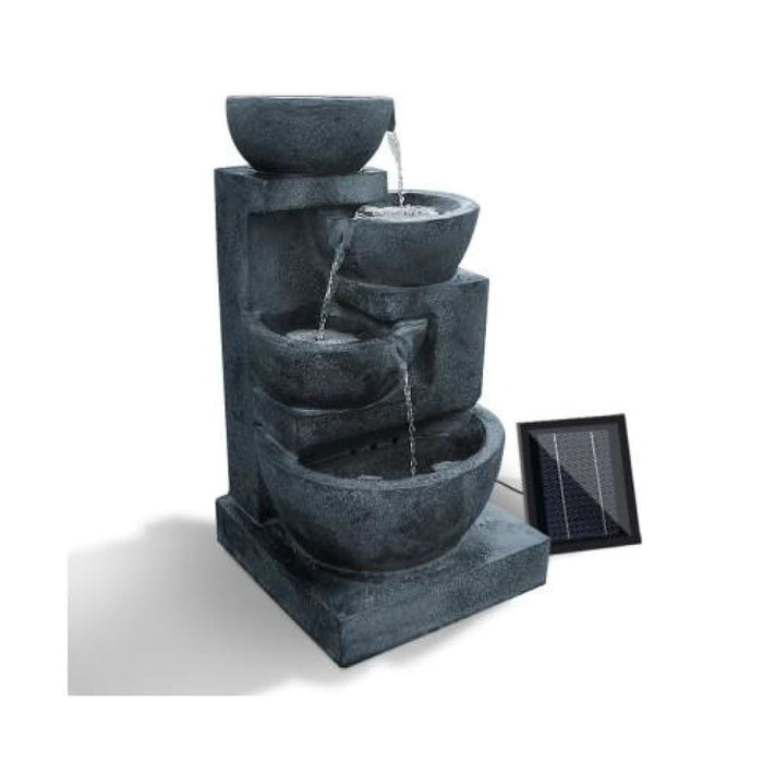 Gardeon 4 Tier Solar Powered Water Fountain With Light