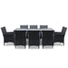 Gardeon 9 Piece Outdoor Dining Set - Black