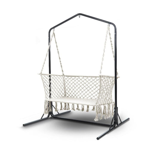 Gardeon Double Swing Hammock Chair with Stand Macrame