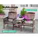 Gardeon Garden Bench Chair Table Loveseat Wooden Outdoor