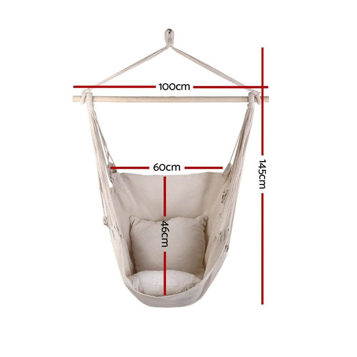 Gardeon Hammock Swing Chair - Cream