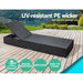 Gardeon Sun Lounge Wicker Lounger Outdoor Furniture Rattan