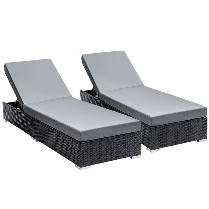 Gardeon Sun Lounge Wicker Lounger Outdoor Furniture Rattan