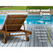 Gardeon Sun Lounge Wicker Lounger Day Bed Wheel Patio