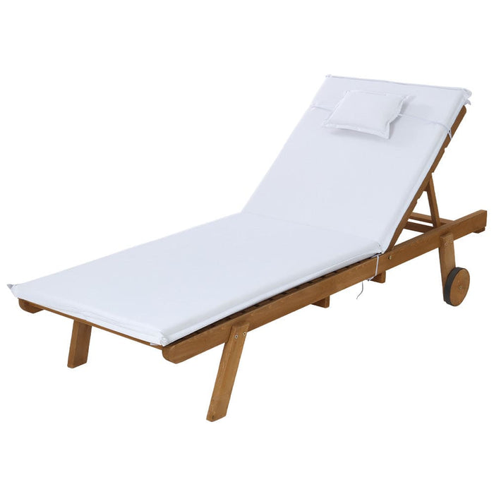 Gardeon Sun Lounge Wicker Lounger Day Bed Wheel Patio