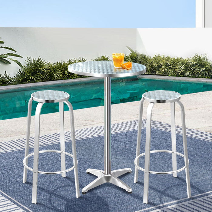 Gardeon Outdoor Bistro Set Bar Table Stools Adjustable