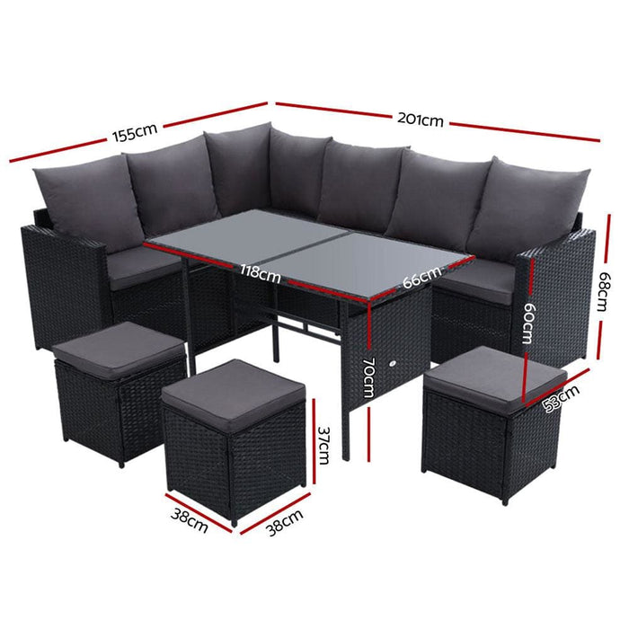 Gardeon Outdoor Furniture Dining Setting Sofa Set Lounge