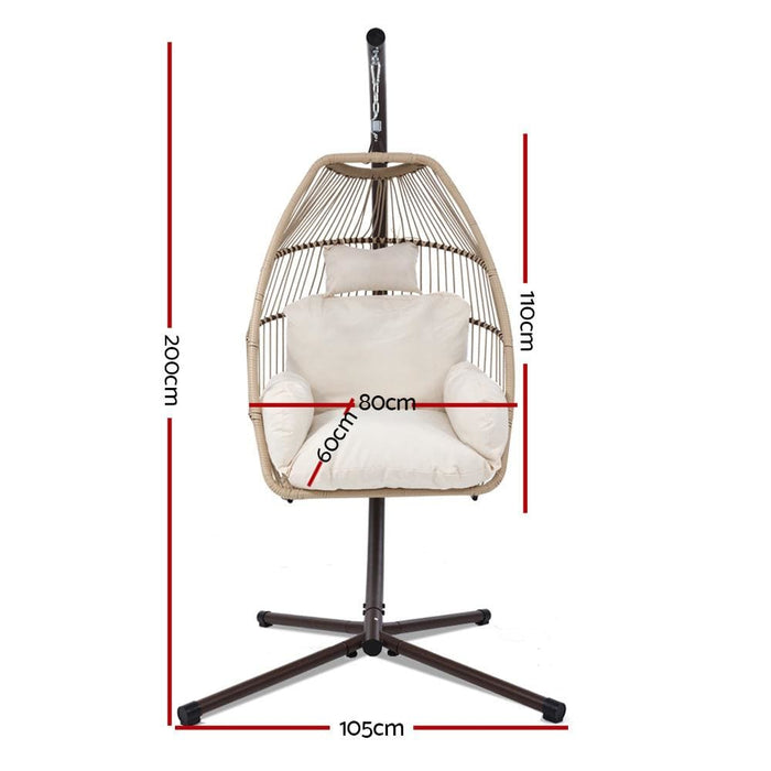 Gardeon Outdoor Furniture Egg Hanging Swing Chair Stand