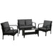 Gardeon Outdoor Furniture Lounge Table Chairs Garden Patio