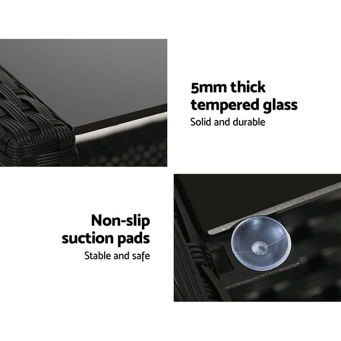 Gardeon Outdoor Furniture Lounge Table Chairs Garden Patio