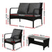 Gardeon Outdoor Furniture Lounge Table Chairs Garden Patio