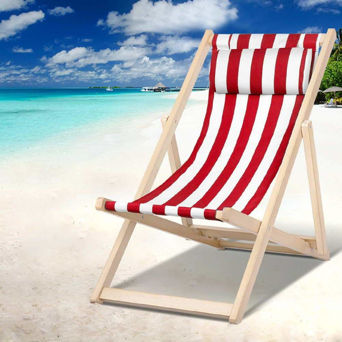 Gardeon Outdoor Furniture Sun Lounge Wooden Beach Chairs