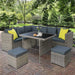 Gardeon Outdoor Furniture Patio Set Dining Sofa Table Chair