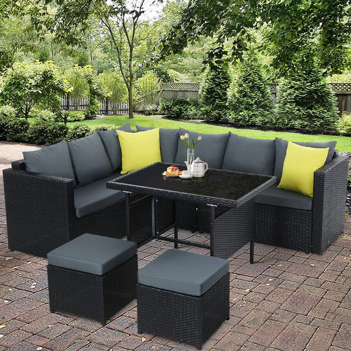 Gardeon Outdoor Furniture Patio Set Dining Sofa Table Chair
