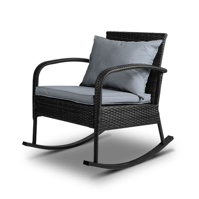 Gardeon Outdoor Furniture Rocking Chair Wicker Garden Patio