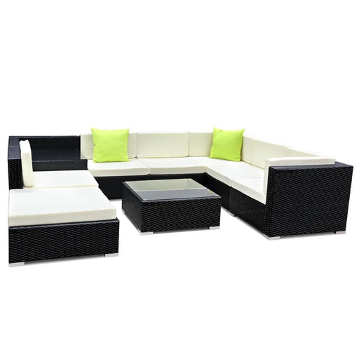 Gardeon 9pc Outdoor Furniture Sofa Set Wicker Garden Patio