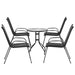 Gardeon Outdoor Furniture 5pc Table and Chairs Stackable
