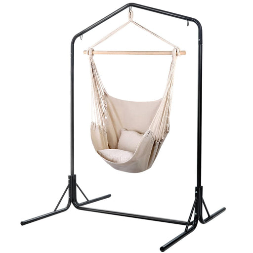 Gardeon Outdoor Hammock Chair With Stand Hanging Pillow