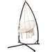 Gardeon Outdoor Hammock Chair with Steel Stand Cotton Swing