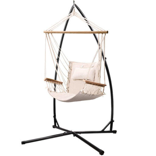 Gardeon Outdoor Hammock Chair with Steel Stand Hanging