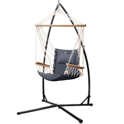 Gardeon Outdoor Hammock Chair with Steel Stand Hanging