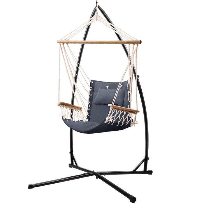 Gardeon Outdoor Hammock Chair with Steel Stand Hanging