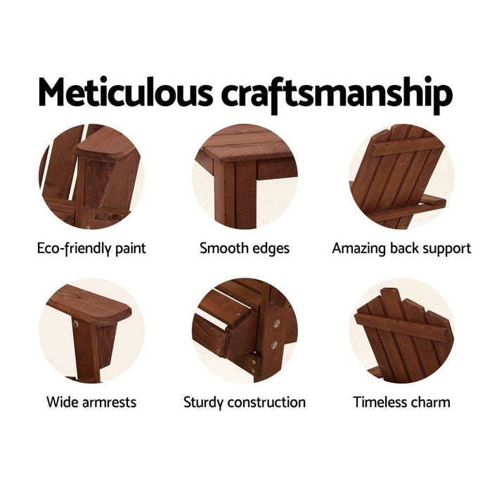 Gardeon Outdoor Sun Lounge Beach Chairs Table Setting