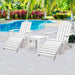 Gardeon Outdoor Sun Lounge Beach Chairs Table Setting