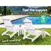 Gardeon Outdoor Sun Lounge Beach Chairs Table Setting