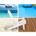 Gardeon Outdoor Sun Lounge Beach Chairs Table Setting