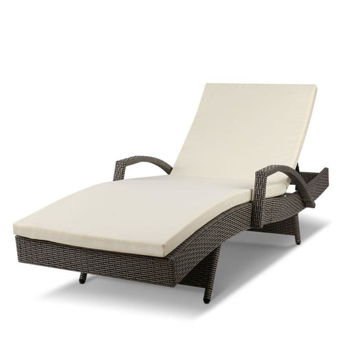 Gardeon Outdoor Sun Lounge - Grey _ Special