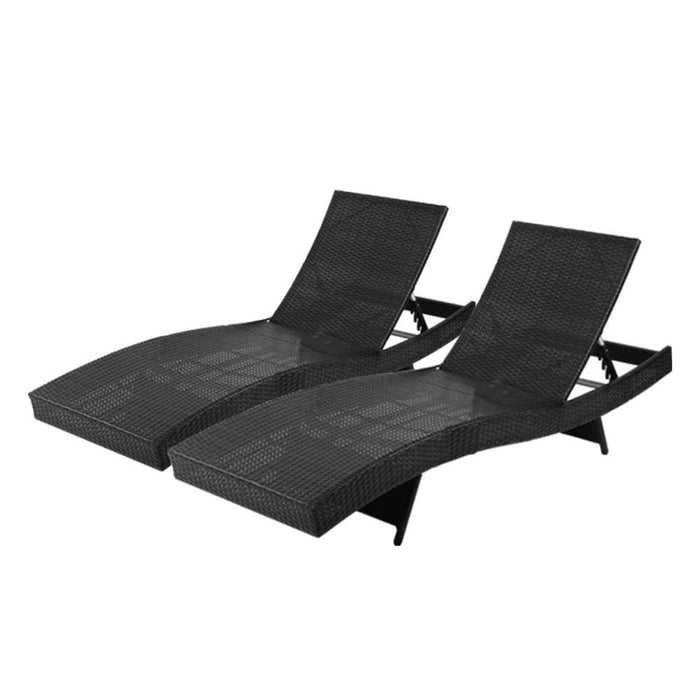 Gardeon Outdoor Sun Lounge Setting Wicker Lounger Day Bed