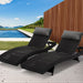 Gardeon Outdoor Sun Lounge Setting Wicker Lounger Day Bed
