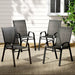 Gardeon 4x Outdoor Stackable Chairs Lounge Chair Bistro Set