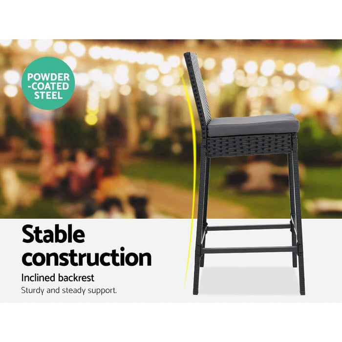 Gardeon Outdoor Bar Set Table Stools Furniture Dining