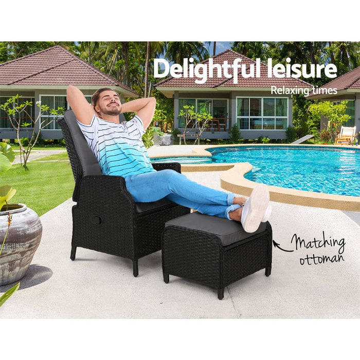 Gardeon Recliner Chair Sun Lounge Setting Outdoor Furniture