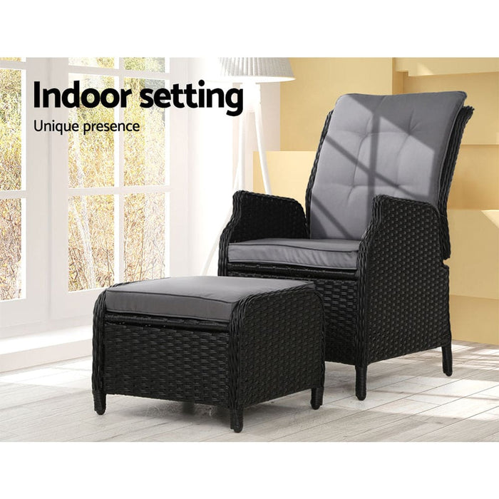 Gardeon Recliner Chair Sun Lounge Setting Outdoor Furniture