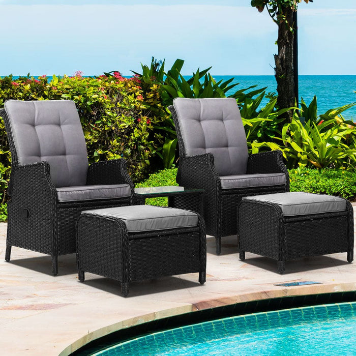 Gardeon Recliner Chairs Sun Lounge Setting Outdoor