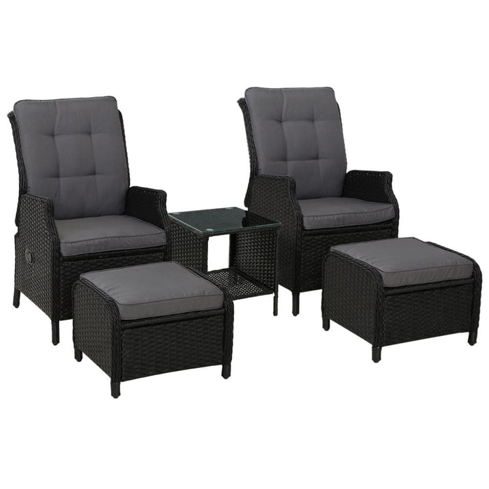 Gardeon Recliner Chairs Sun Lounge Setting Outdoor