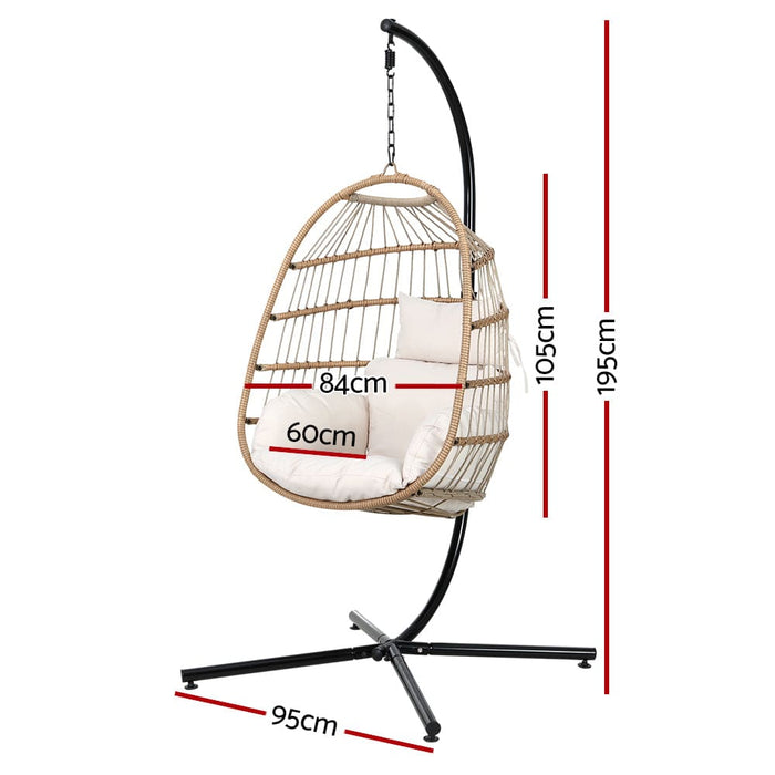 Gardeon Egg Swing Chair Hammock with Stand Outdoor