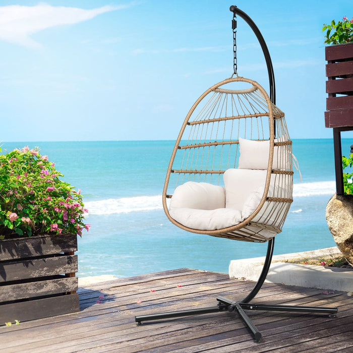 Gardeon Egg Swing Chair Hammock with Stand Outdoor