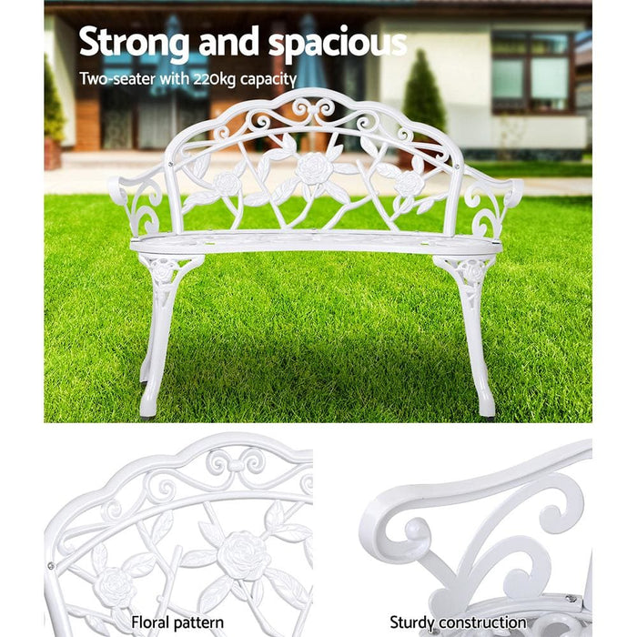 Gardeon Victorian Garden Bench – White _ Special