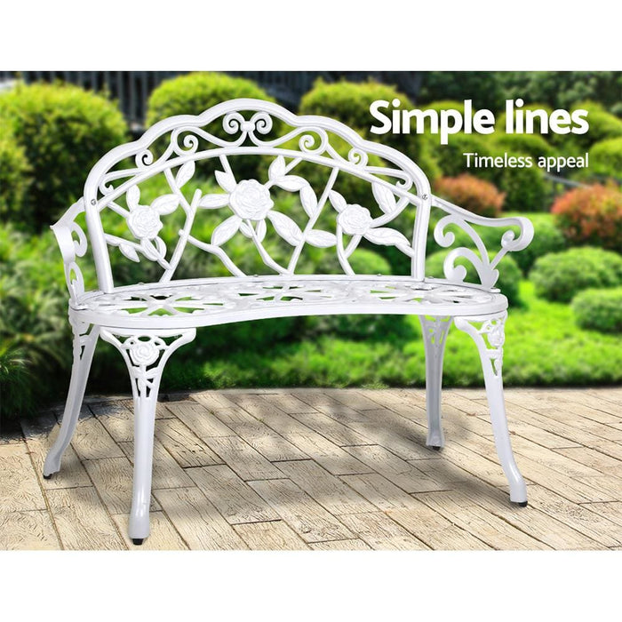Gardeon Victorian Garden Bench – White _ Special