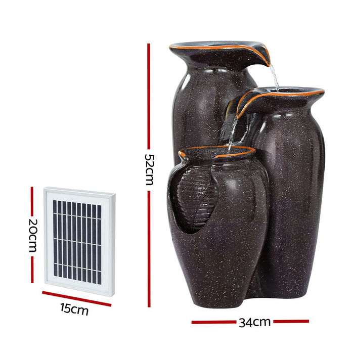 Gardeon Water Fountain Features Solar with Led Lights